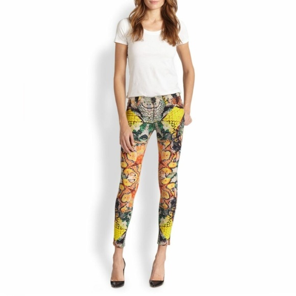 Hudson Special Edition Nico Snake Skin print colorful stretch jeans sz 28 - Picture 2 of 9